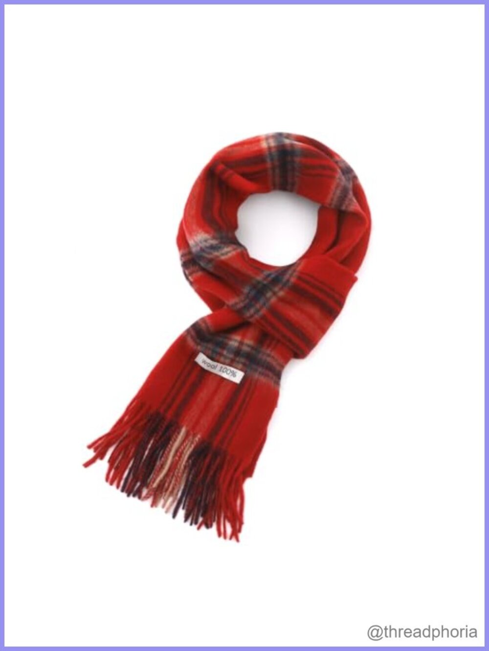 Unisex 100% Wool Winter Scarf Soft Warm Plaid Shawl Holiday Gift Box